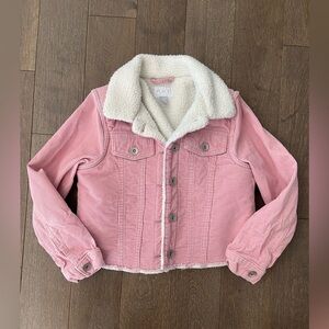 Girls Sherpa lined corduroy jacket size 7/8